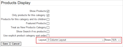 Product Display Options