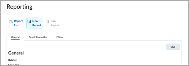 Tab in the Reporting tool showing the updated style