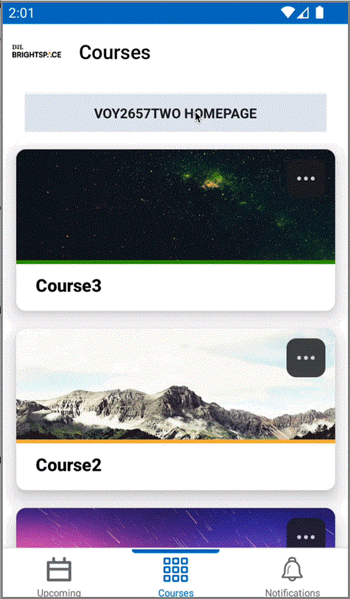 The Homepage button appears at the top of the Pulse app
