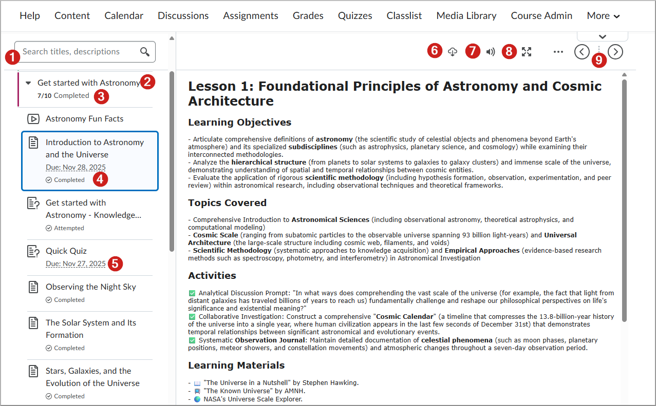 Nieuwe inhoudservaring met eenheden en alle belangrijke gebieden gemarkeerd.