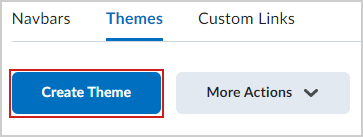 The Create Theme button on the Themes tab.