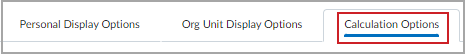Calculation Options tab.