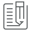 Dit is het notitieblad- en potloodpictogram die voor notities worden gebruikt.