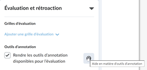 Nouvelle infobulle Aide relative aux outils d'annotation Nouvelle infobulle Aide relative aux outils d'annotation