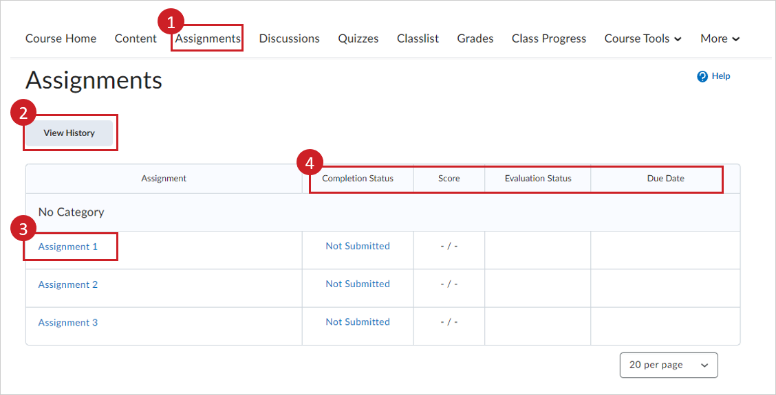 Overview of Assignments for students and learners