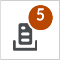 A file sitting in a box with a circle showing the amount of new assignment submissions