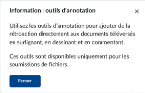 Nouvelle fenêtre contextuelle informative Outils d'annotation Nouvelle fenêtre contextuelle informative Outil d'annotation