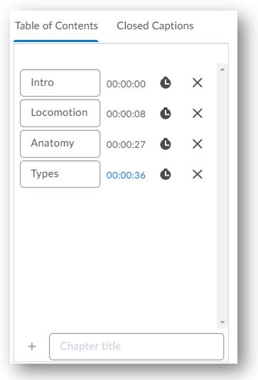 Adding Chapters to Table of Contents