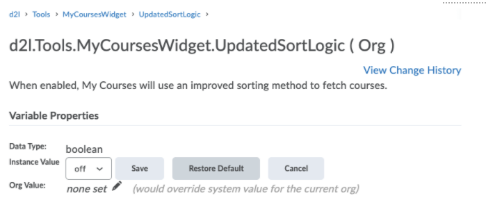 A screenshot of the Config Variable Editor