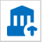 A building icon with an arrow in the front pointing upwards