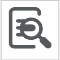 An hourglass examining a file