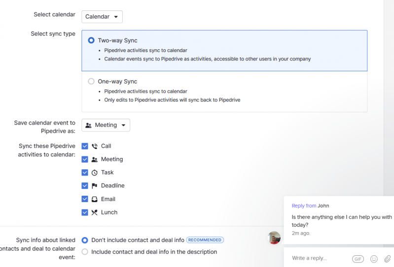 Create Calendar Sync Filter Pipedrive Community