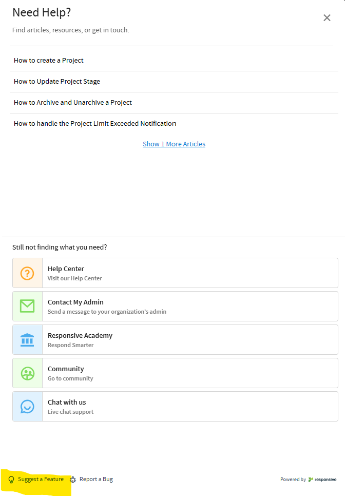 New feature requests? - Responsive Community