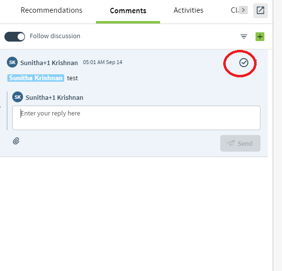 Reported User Posts. Icon Resolve icon under comments to look much prominent - Responsive Community