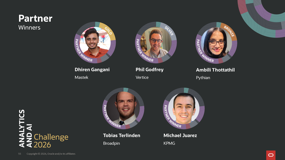 Analytics and AI Challenge Partner Winners