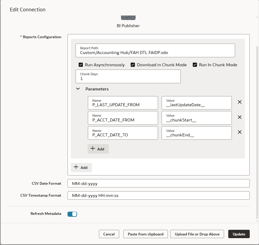FDI BIP Connector - Run In Chunk Mode - Invalid parameters for BIP ...