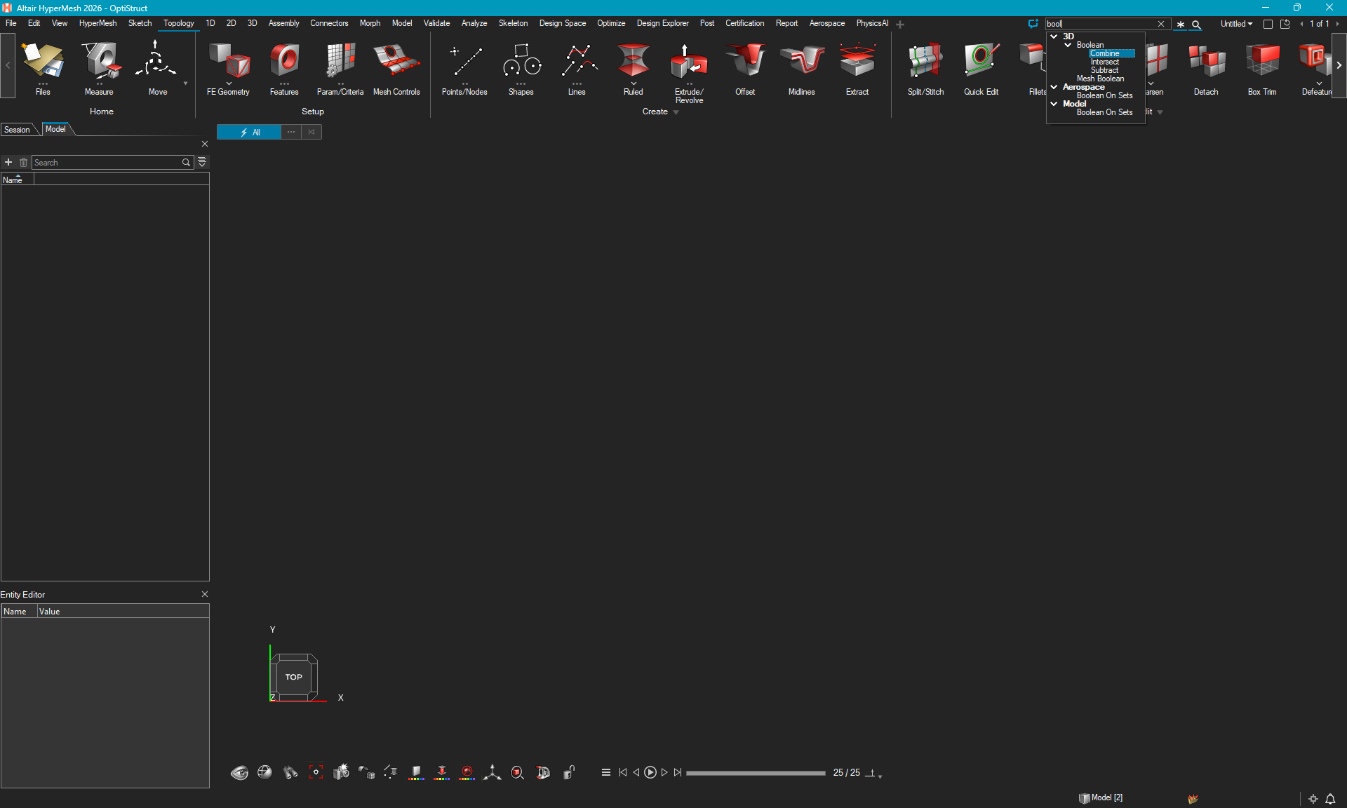 Where to find sets boolean operations menu? - Altair Community