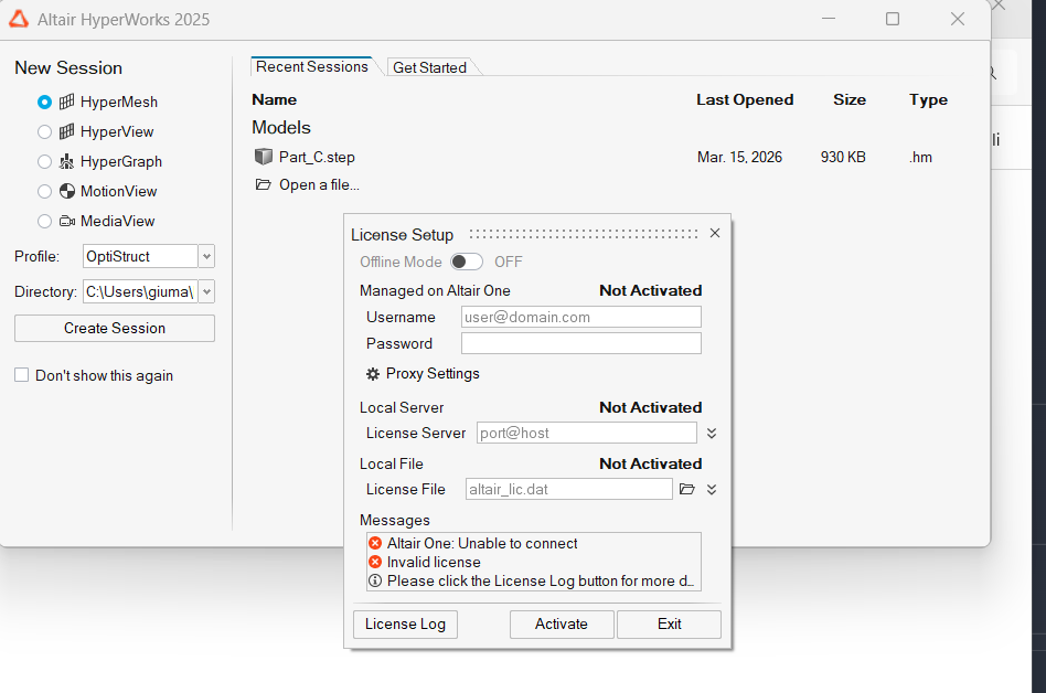 HyperMesh freezes/crashes continuosly on a new PC - Altair Community