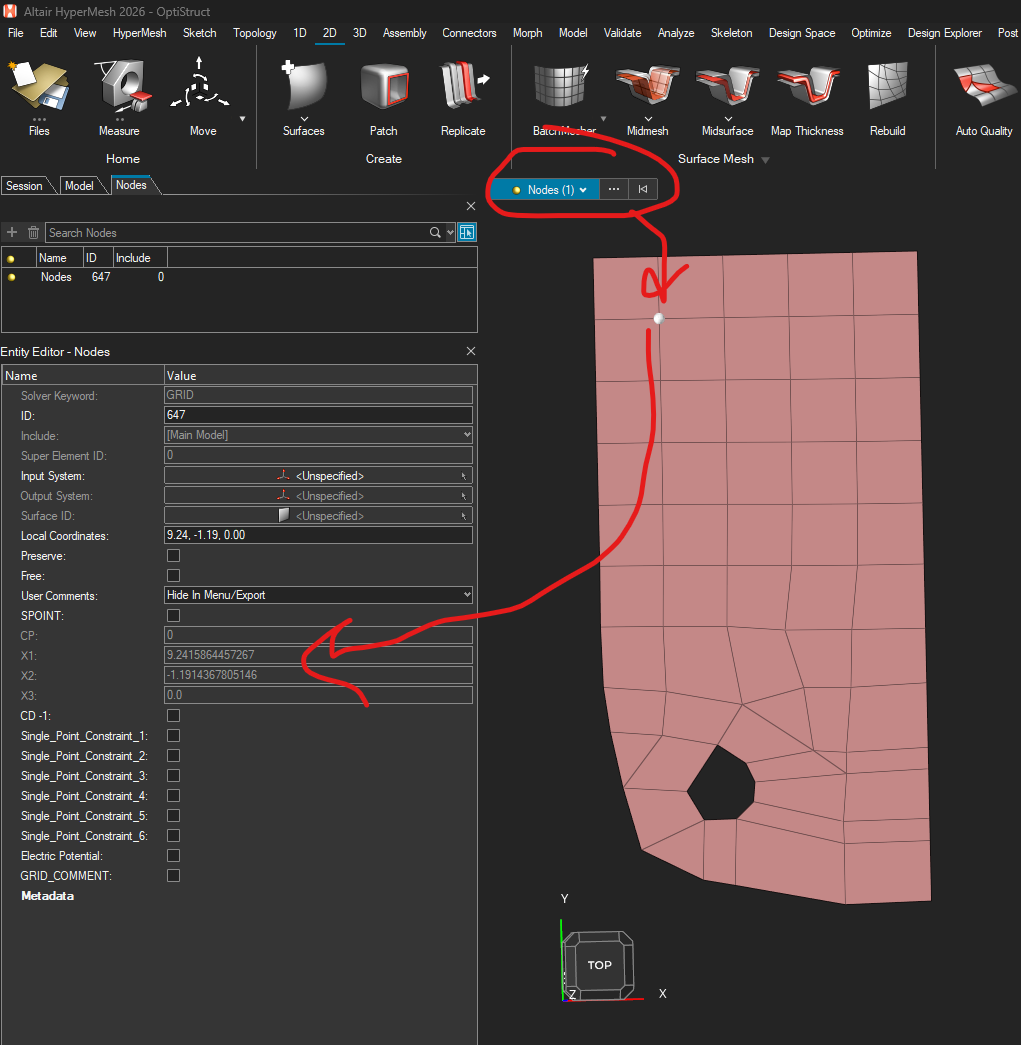 Get node coordinates with Hypermesh (new interface) - Altair Community