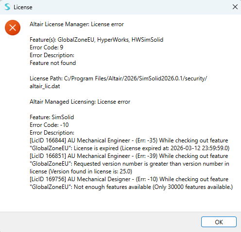 Altiar Simsolid Logo SimSolid licencing troubles - Altair Community