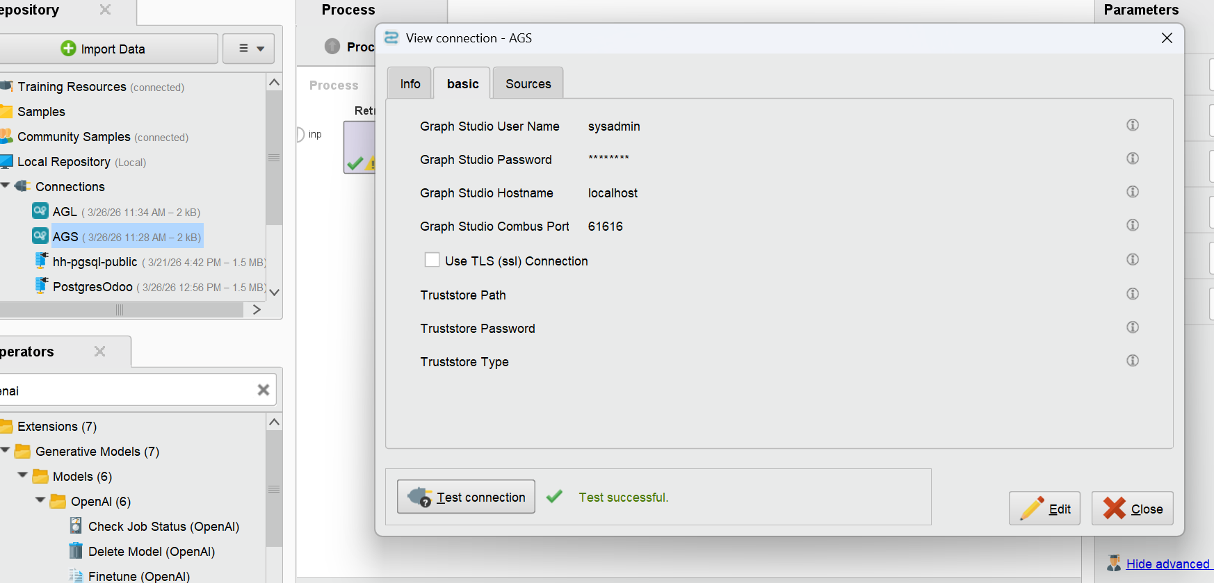 Unable to Connect Graph Studio with RapidMiner - Altair Community