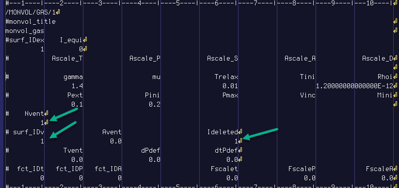 実際のベント設定