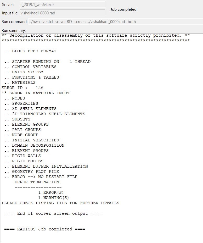 How to solve the error in radioss - Altair Community