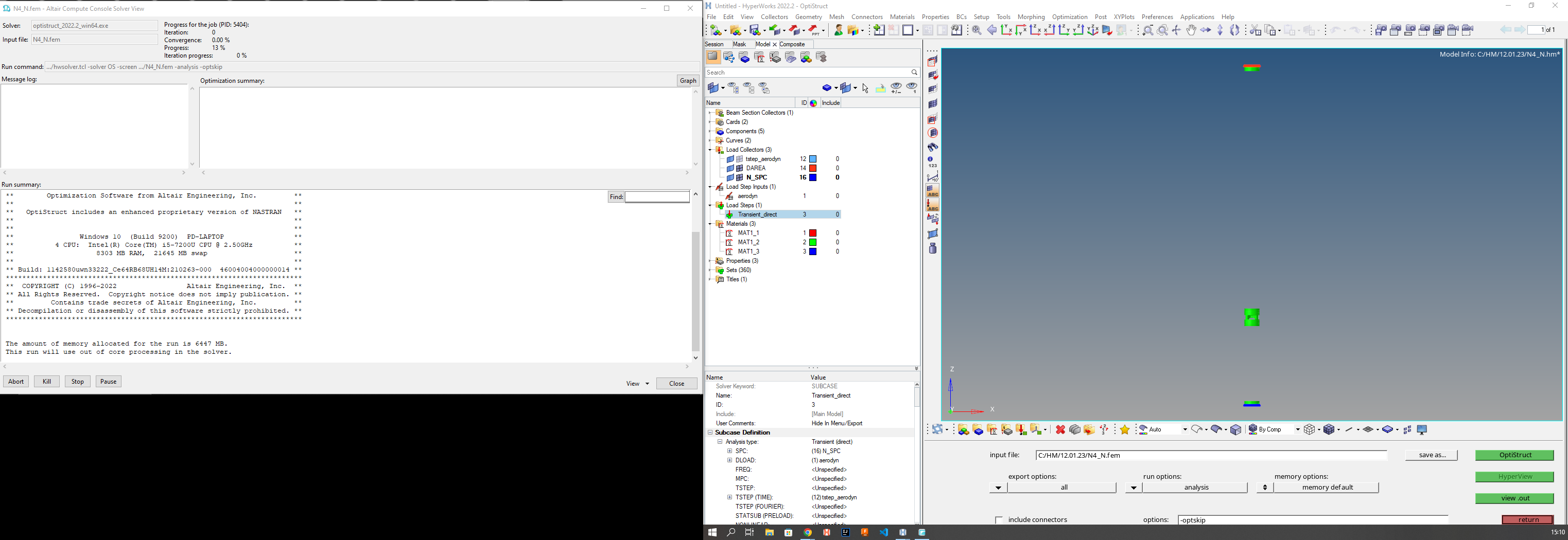 Optistruct solver stuck at progress 13% for hours - Altair Community