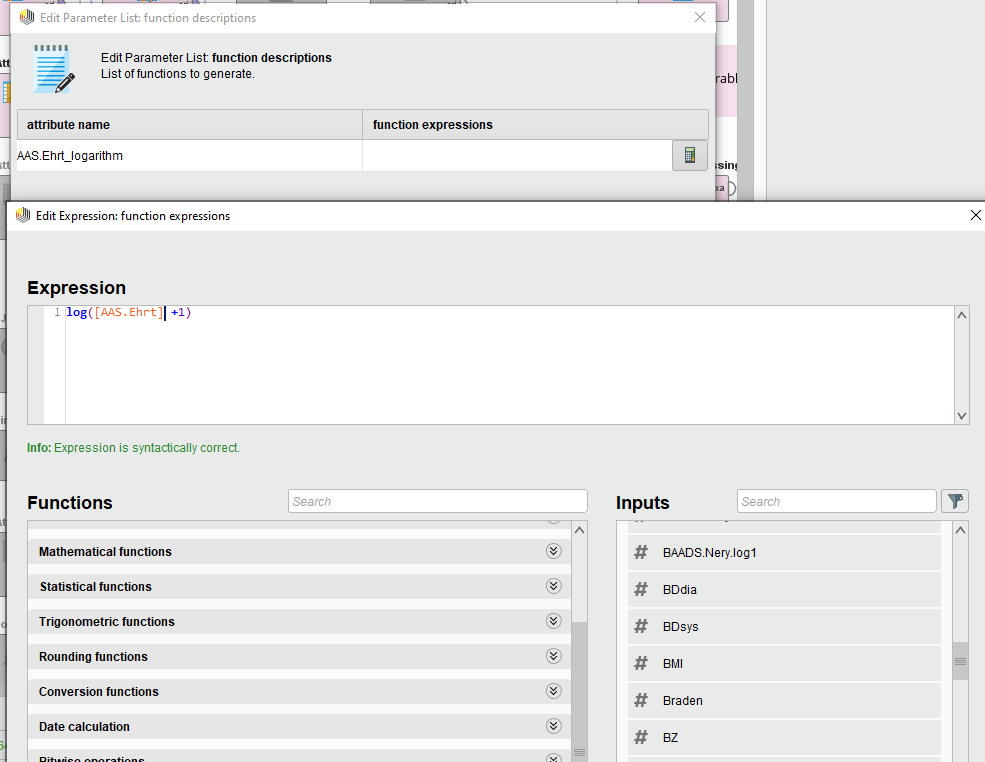 Logarithm on Attributes - Altair Community