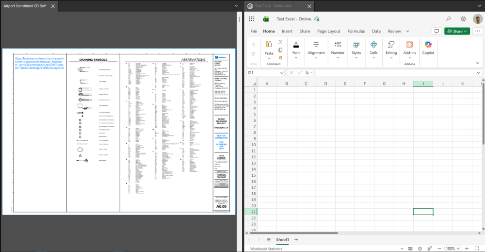 How to open a spreadsheet in one split window - Bluebeam Community