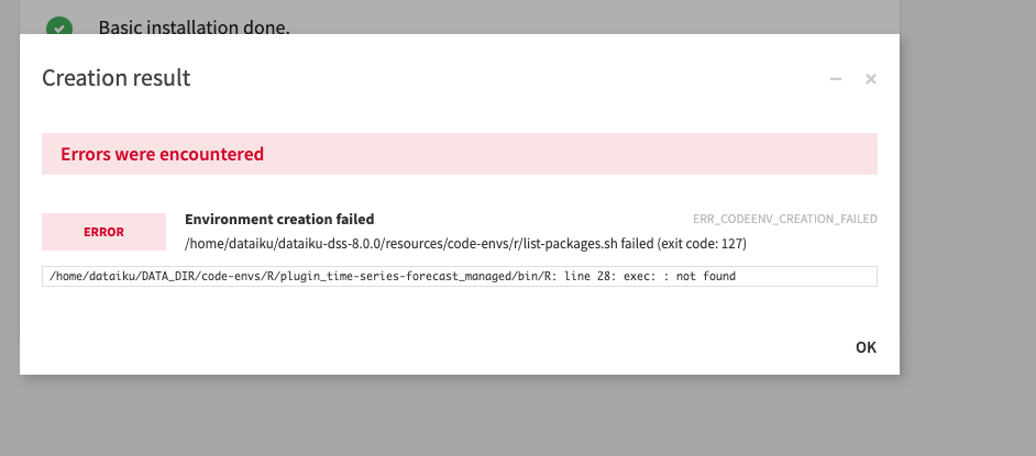 Forecasting plugins is throwing an error while installing — Dataiku ...