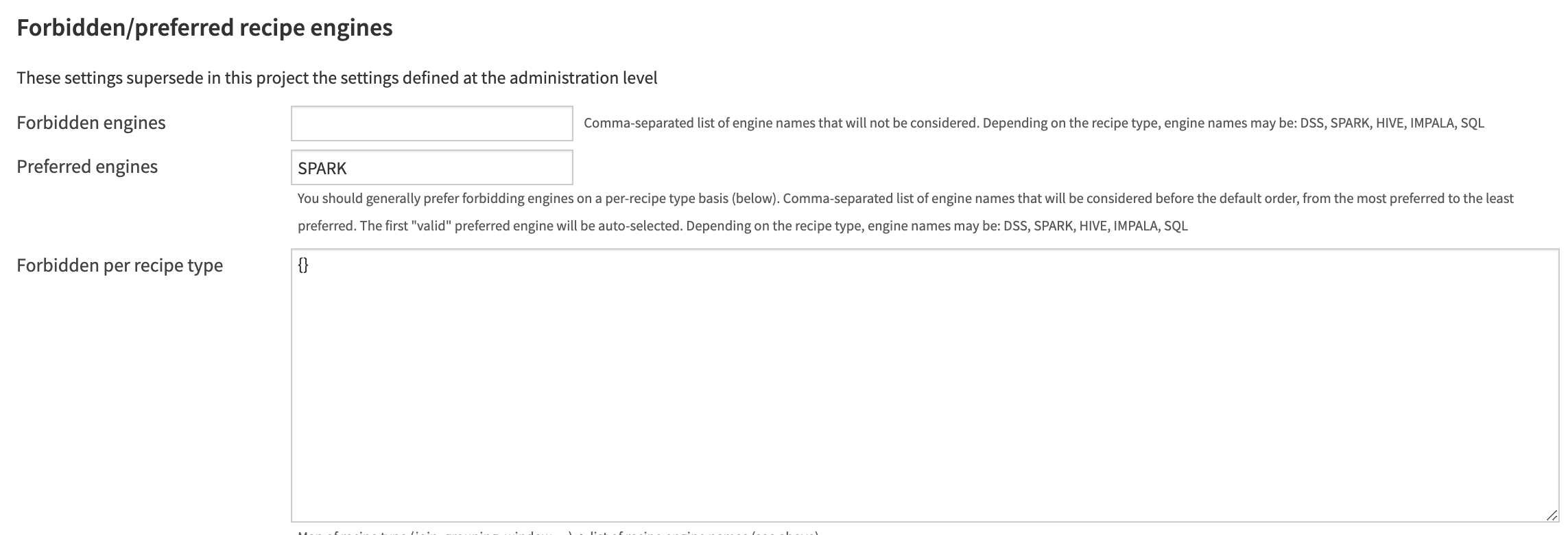 Change recipe default engine — Dataiku Community
