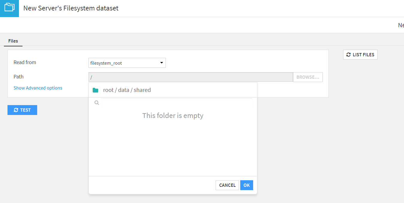 Upload files in filesystem_root — Dataiku Community