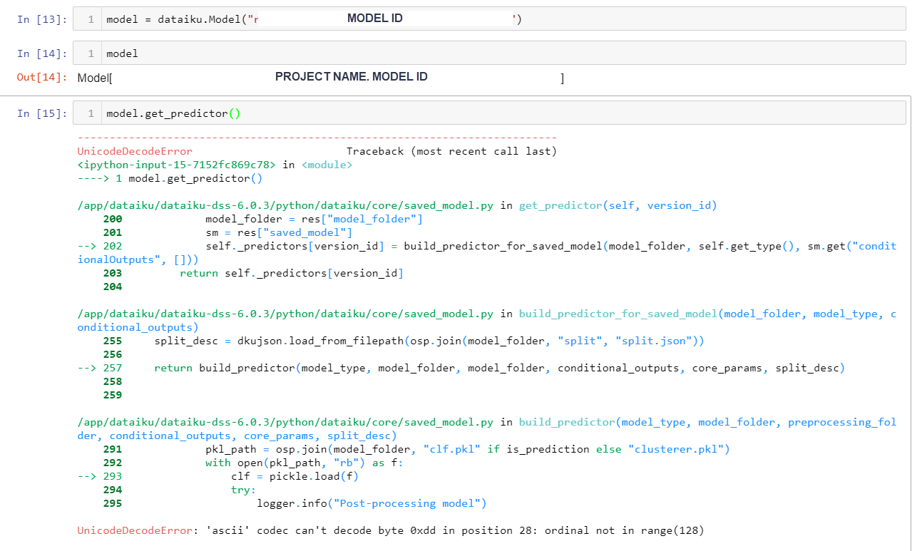 Issue calling deployed Dataiku model into Python recipe — Dataiku Community