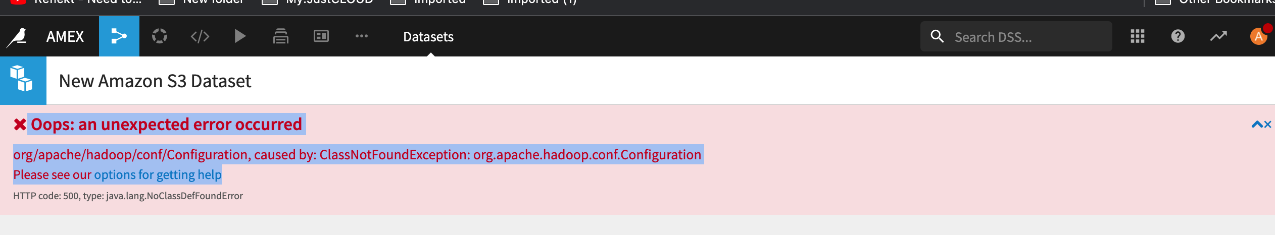 Error Uploading parquet file from AWS S3 — Dataiku Community