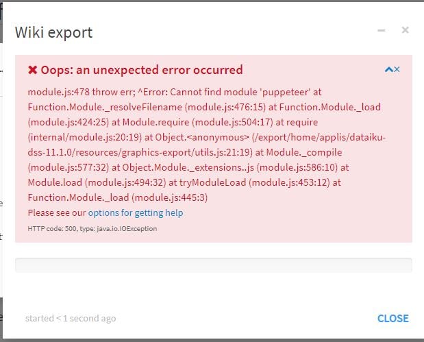 PDF extraction error message from Wiki — Dataiku Community