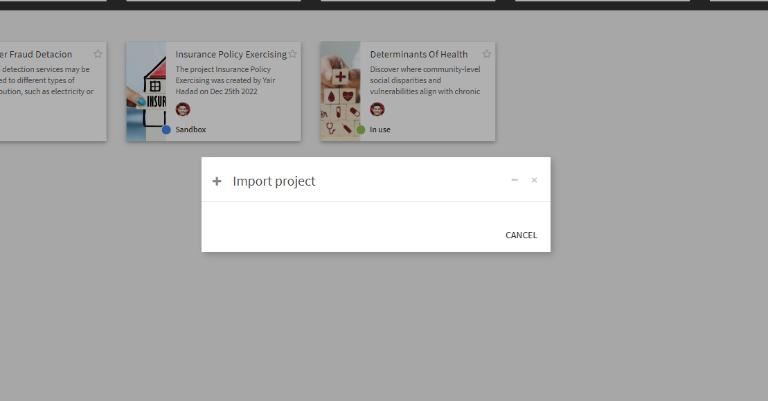 Import Project issue — Dataiku Community