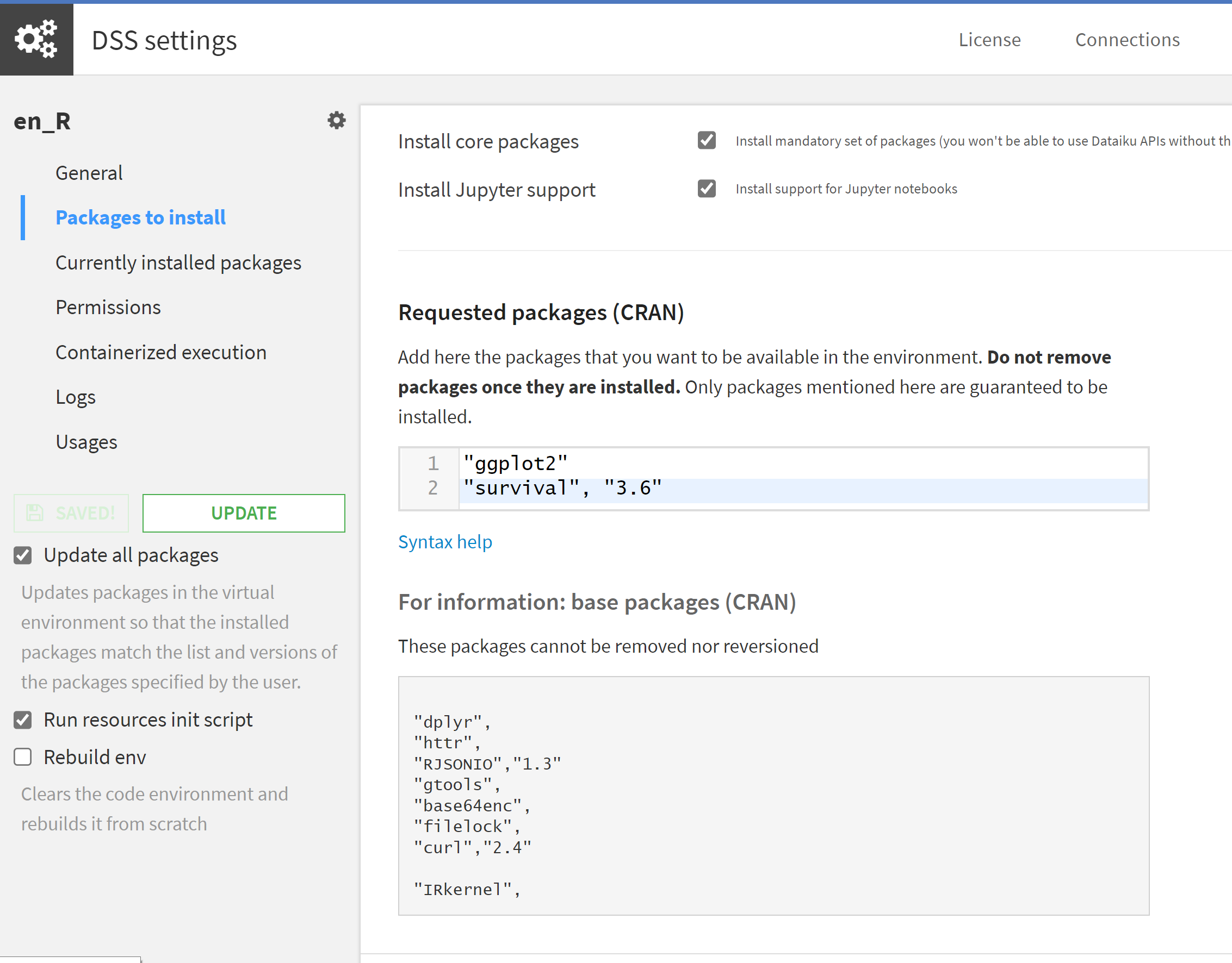 Installing "survival" in R on Dataiku 10 — Dataiku Community