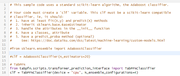Custom Python modelを導入する際にでるエラーについて — Dataiku Community