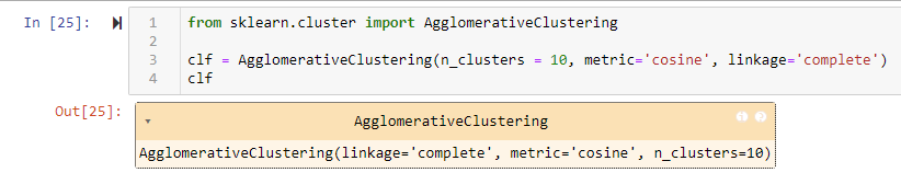 Using custom python model for Clustering (Agglomerative Clustering ...