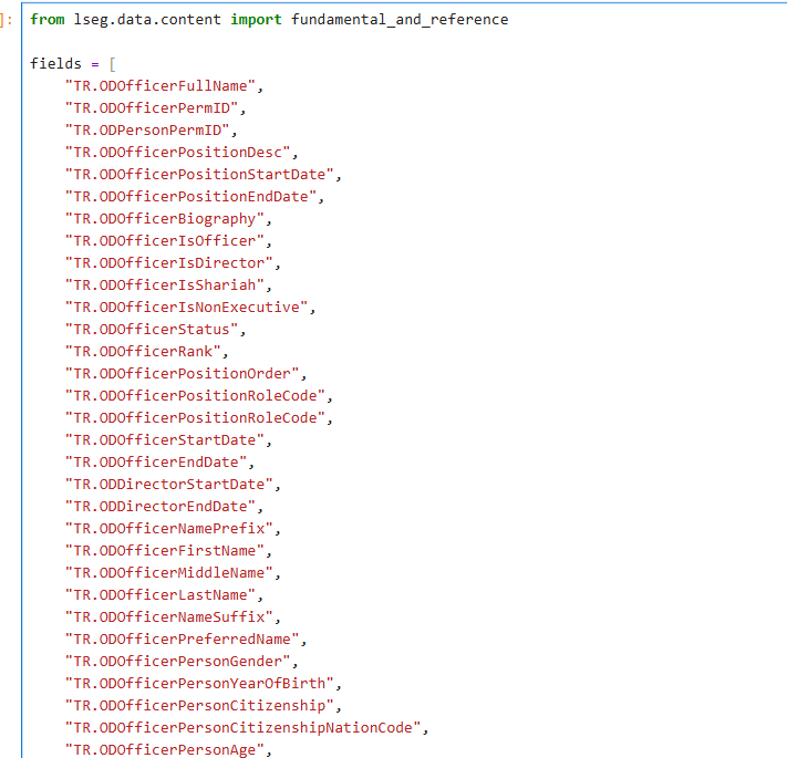 How to fix the following output in python? - LSEG Developer Community