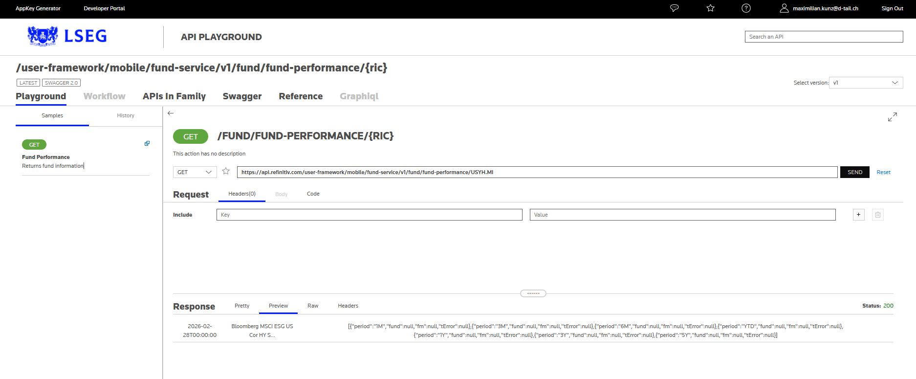 Missing Performance Data - LSEG Developer Community