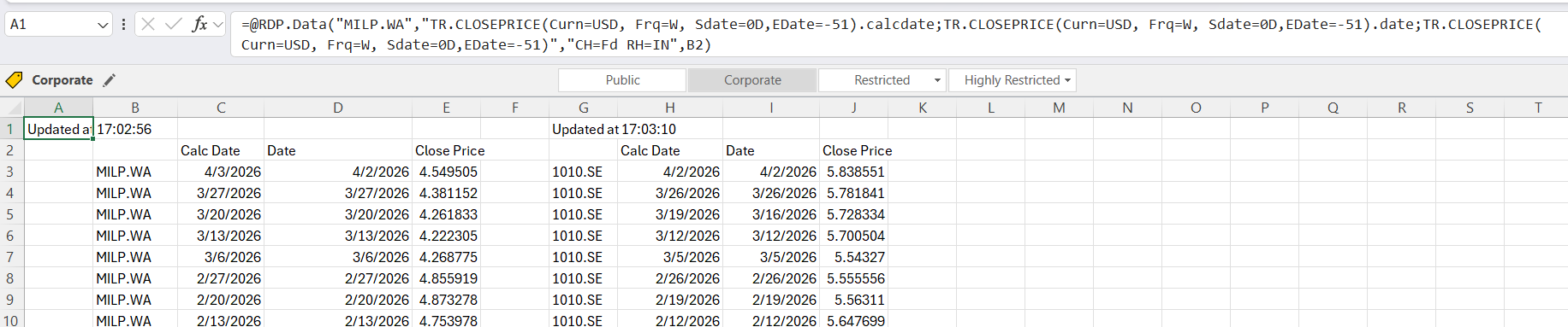 How can i align data dates when pulling price data from python API ...
