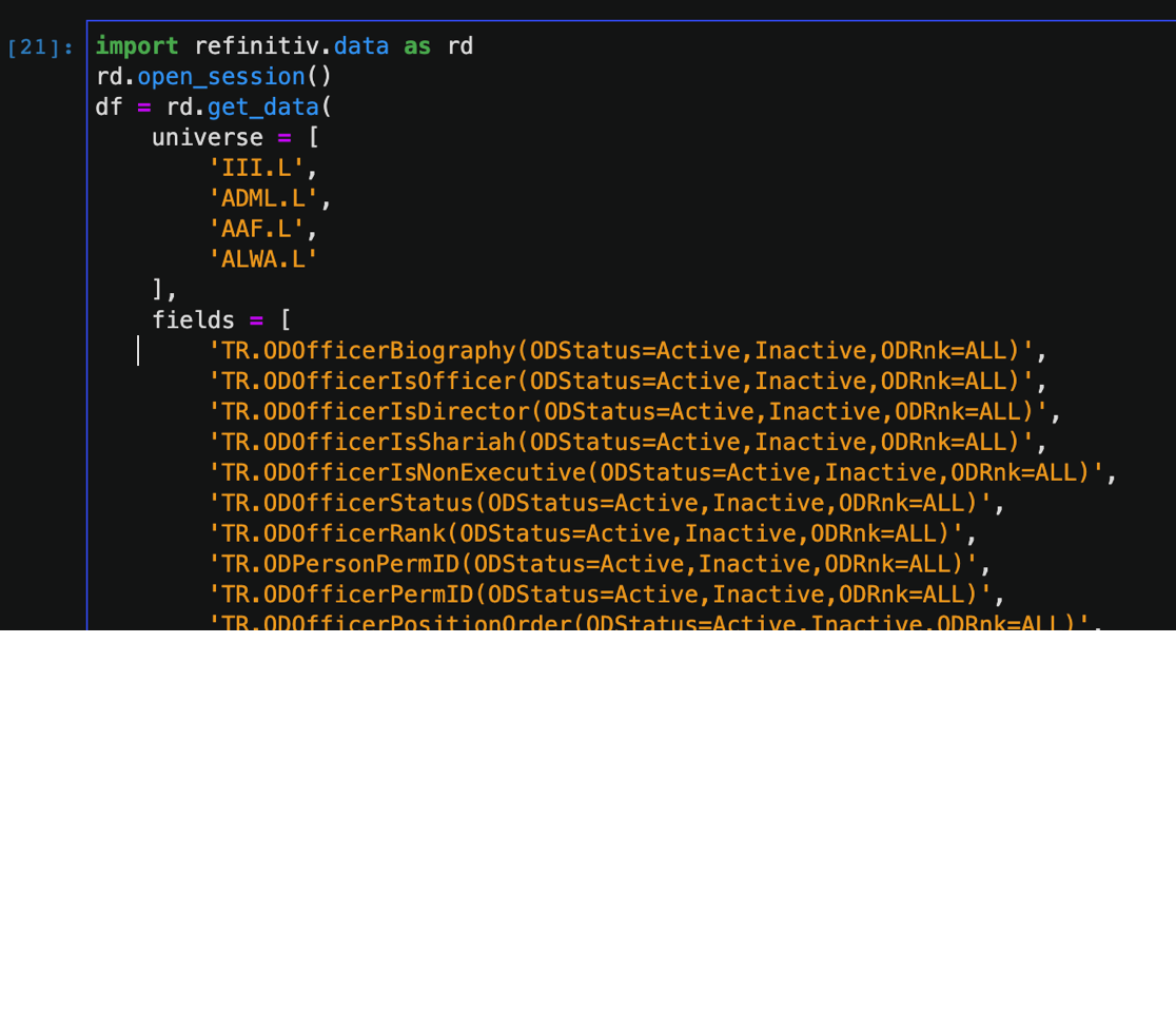 How to fix the following output in python? - LSEG Developer Community