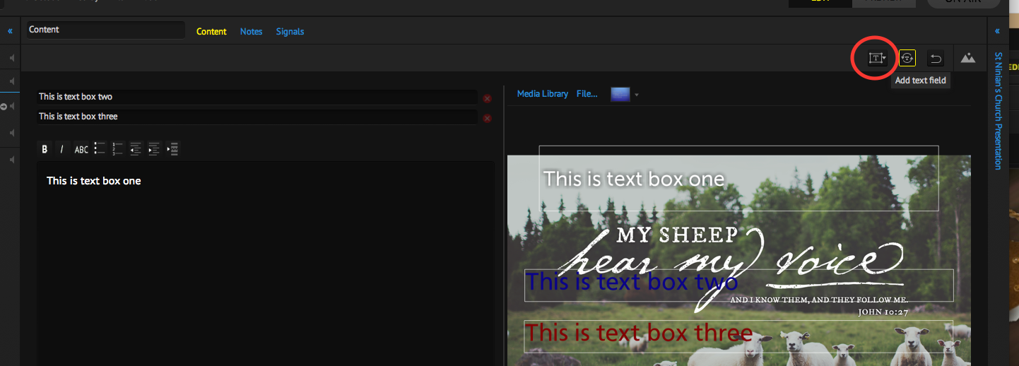 Help Text Field text fields - Proclaim Forum - Logos Community