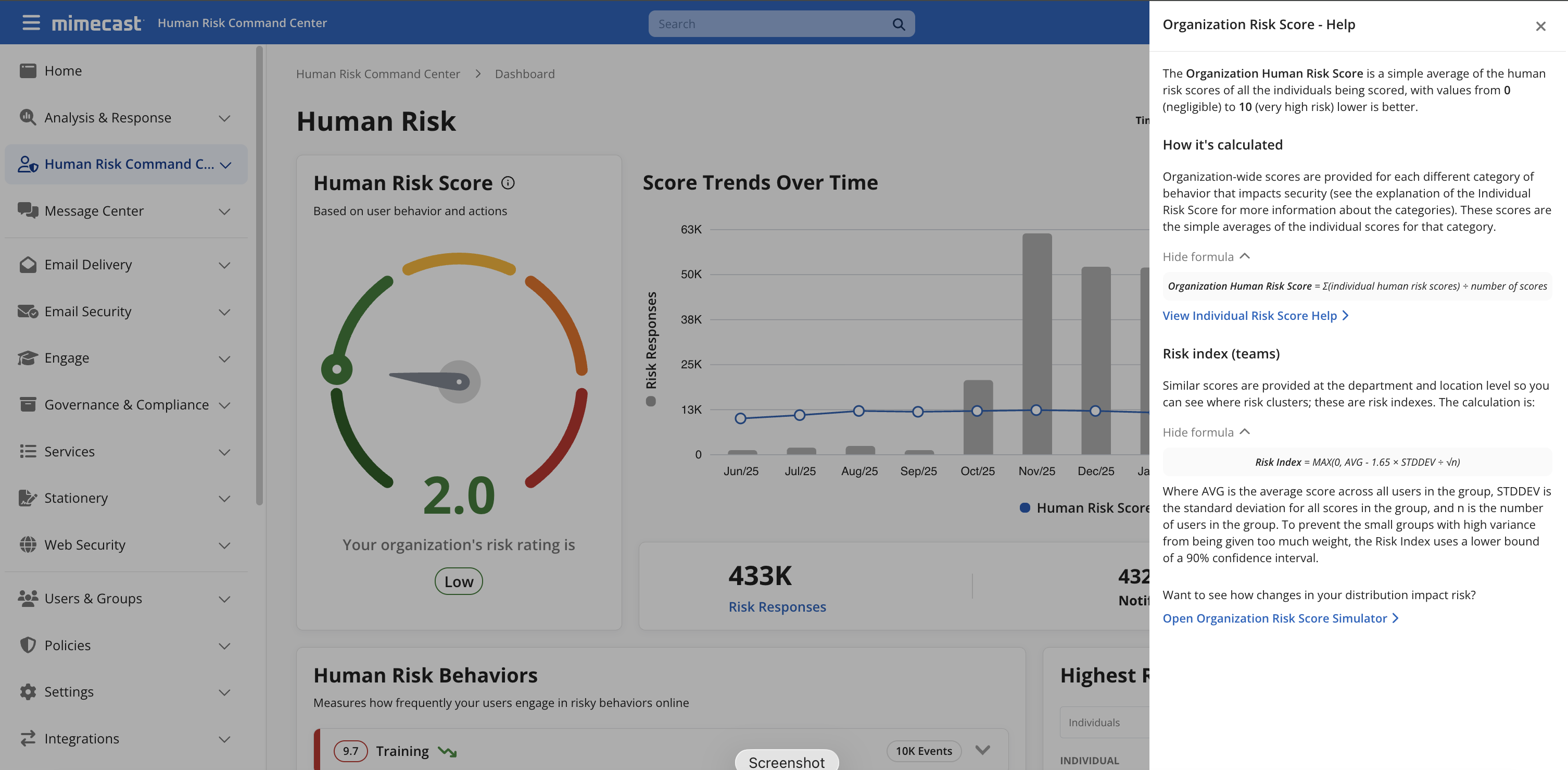 Humantech Low Risk Score What's In a Human Risk Score? Now You Can See for Yourself - Mimecast ...