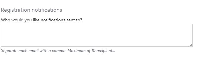 Confirmation page
