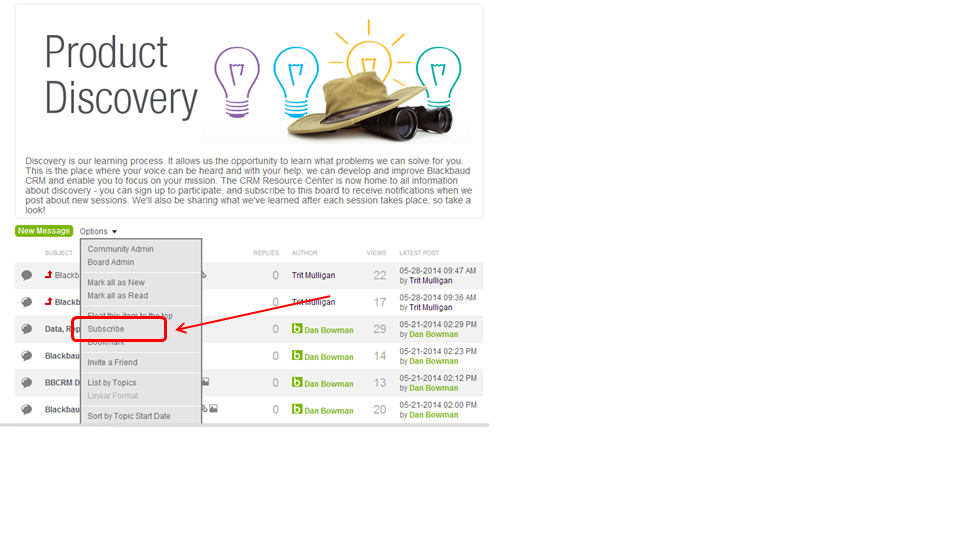 Product Discovery Subscribe