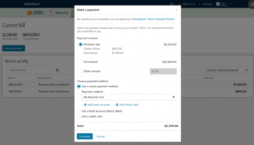 Payers select and use payment methods in the Make a payment screen via their Current bill. 4936906929104b94f64f626178441fe7-huge-im
