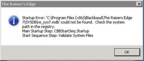 Startup Error image